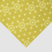 Papier Mousseline Japonais Asanoha motif - or moutarde (Détail)