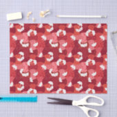 Papier Mousseline Japonais Kimono Motif Red Ginkgo Patchwork (Artisanat)