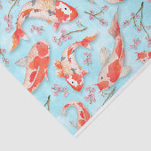 Papier Mousseline Japonais Koi Fish & Cherry Blossom Branch Motif (Détail)