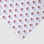 Papier Mousseline Jar Bleu Intelligent Et Blanc Gingembre Jar Bow Ro (Détail)