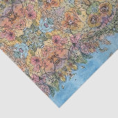 Papier Mousseline Jardin à fleurs chic de Whimsical aquarelle peintu (Détail)