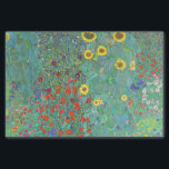 Papier Mousseline Jardin agricole avec tournesol par Gustav Klimt<br><div class="desc">Visitez mon magasin pour un design plus intéressant et plus de choix de couleurs => zazzle.com/colorfulworld*</div>