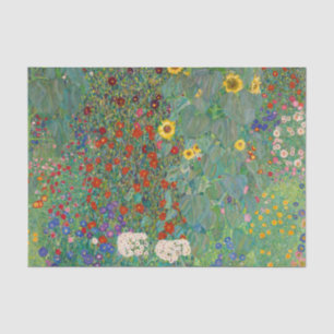 Papier Mousseline Jardin agricole avec tournesol par Gustav Klimt
