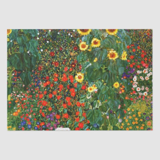Papier Mousseline Jardin agricole avec tournesols (Recto)