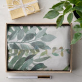 Papier Mousseline Jardin-Aquarelle Feuilles botaniques  (Cadeau)