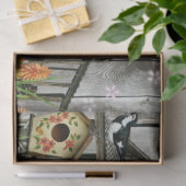 Papier Mousseline Jardin aux fleurs Cabines (Cadeau)