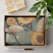 Papier Mousseline Jardin Boho d'or Floral (Cadeau)