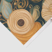Papier Mousseline Jardin Boho d'or Floral (Détail)