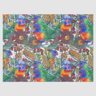 Papier Mousseline Jardin botanique Rainbow Lorikeet