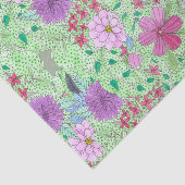 Papier Mousseline Jardin d'aquarelle colorée Enchantant (Détail)