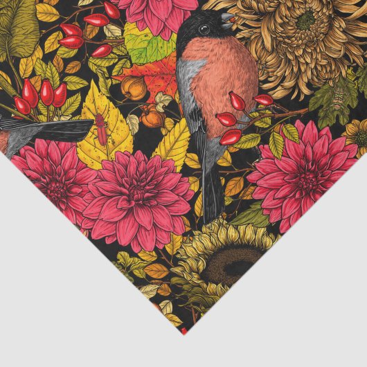 Papier Mousseline Jardin d'automne 2 (Détail)