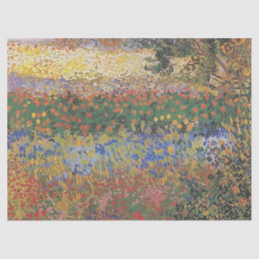 Papier Mousseline Jardin de fleurs - Vincent van Gogh (Recto)