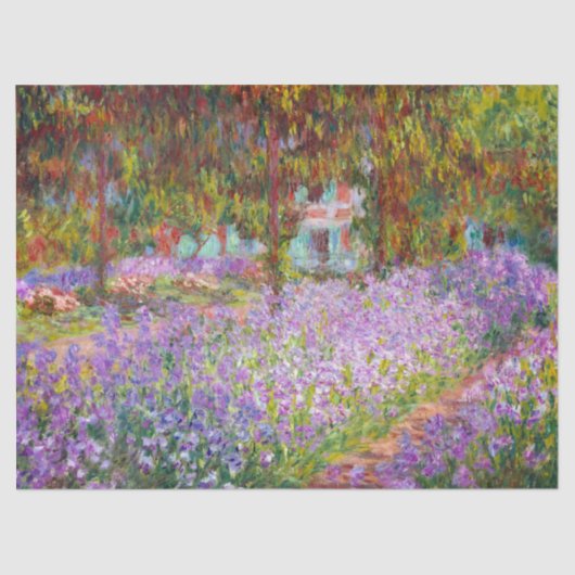 Papier Mousseline Jardin de l'artiste à Giverny par Claude Monet (Recto)