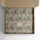 Papier Mousseline Jardin de lavande vintage