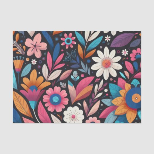 Papier Mousseline Jardin de minuit (Recto)
