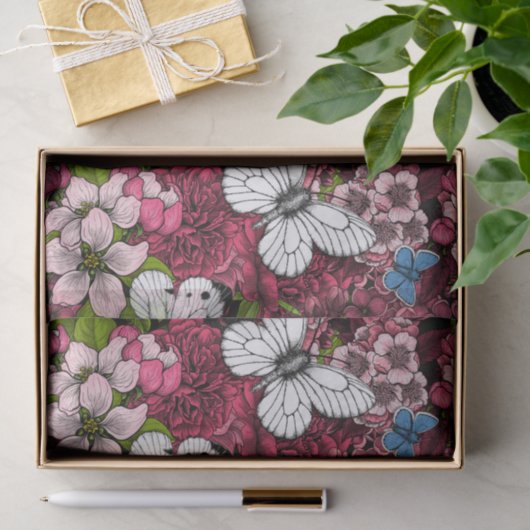 Papier Mousseline Jardin de printemps 2 (Cadeau)