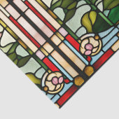 Papier Mousseline Jardin de Rose en verre de Faux pour fût de découp (Détail)