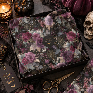 Papier Mousseline Jardin de sorcière floral Halloween