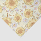 Papier Mousseline Jardin de tournesol rustique Pays Papier Tissu (Détail)