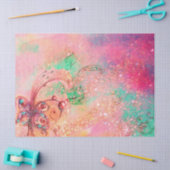 Papier Mousseline JARDIN DES OMBRES PERDUES -PLANTE PAPILLON Rose (Artisanat)