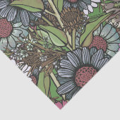 Papier Mousseline Jardin d'hiver Fleur sauvage rétros (Détail)