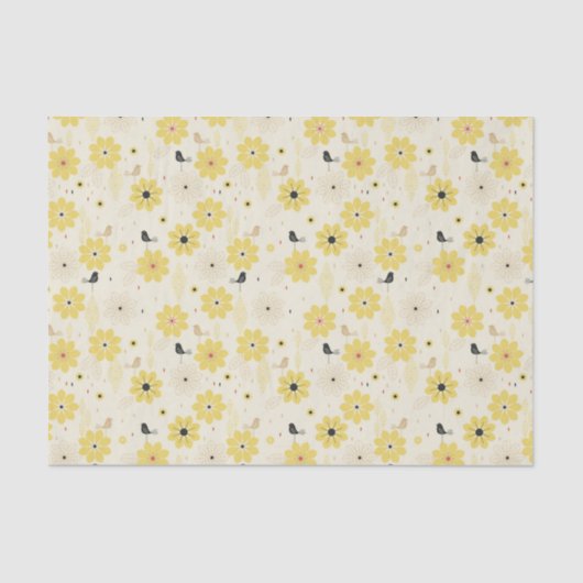 Papier Mousseline Jardin d'oiseau (Recto)