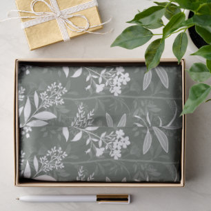 Papier Mousseline Jardin Dream Elegant Botaniques - vert forêt