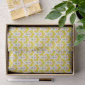 Papier Mousseline Jardin Fleur Jaune Retro Motif (Cadeau)