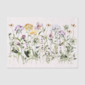 Papier Mousseline Jardin Fleur sauvage couleur aquarelle (Recto)