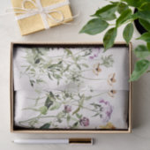 Papier Mousseline Jardin Fleur sauvage couleur aquarelle (Cadeau)