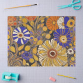 Papier Mousseline Jardin Fleur sauvage or (Artisanat)