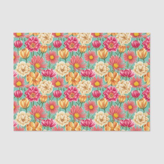 Papier Mousseline Jardin Floral (Recto)