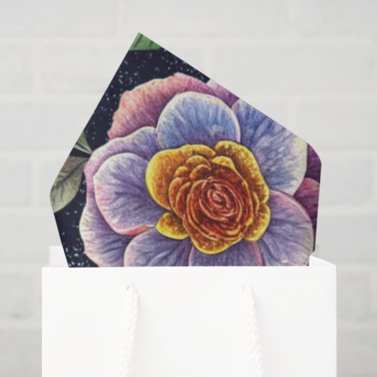Papier Mousseline Jardin Floral (Sac cadeau)