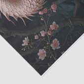 Papier Mousseline Jardin Floral Dragon Rose (Détail)