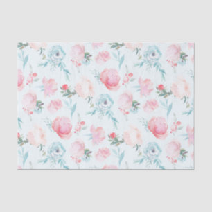 Papier Mousseline Jardin Floral rose Peony Motif Mariage