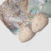 Papier Mousseline Jardin Français Lapin Oeufs Lapin Pâques Découpage (Détail)