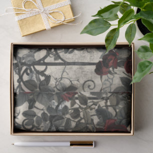 Papier Mousseline Jardin gothique victorien Rose Motif