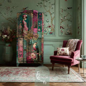 Papier Mousseline Jardin Oriental, Chinoiserie, Collage Patchwork