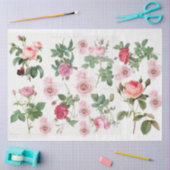 Papier Mousseline Jardin rose (Artisanat)
