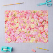 Papier Mousseline Jardin rose (Artisanat)