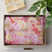 Papier Mousseline Jardin rose (Cadeau)