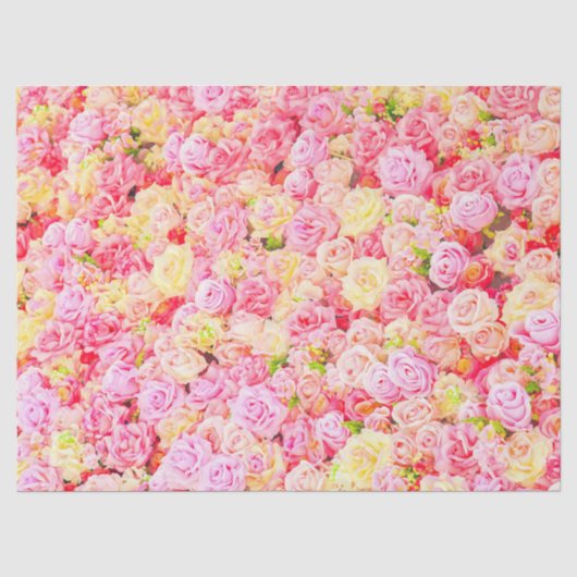 Papier Mousseline Jardin rose (Recto)