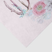 Papier Mousseline Jardin rose de Succulent de fleurs d'andouillers (Détail)