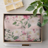 Papier Mousseline Jardin rose Lily et Peony Bouquet vertical rose (Cadeau)