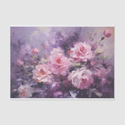 Papier Mousseline Jardin Rose victorien II (Recto)