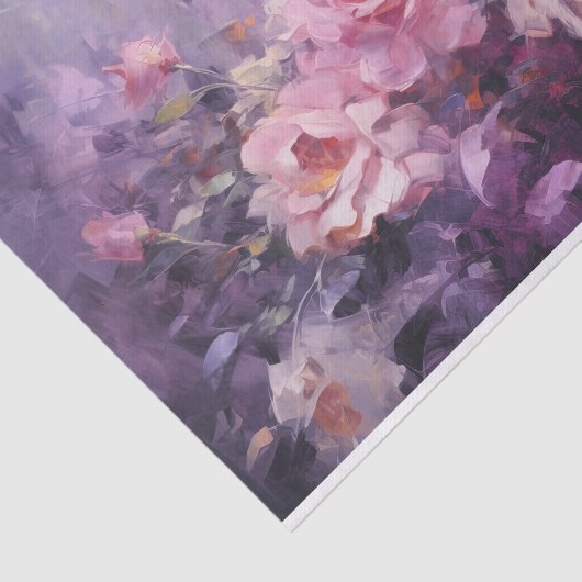 Papier Mousseline Jardin Rose victorien II (Détail)