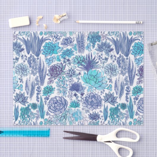 Papier Mousseline Jardin succulent (Artisanat)