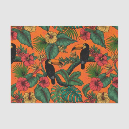 Papier Mousseline Jardin toucan (Recto)