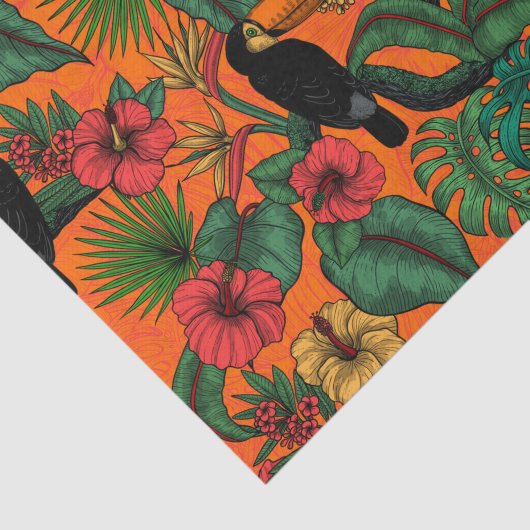 Papier Mousseline Jardin toucan (Détail)