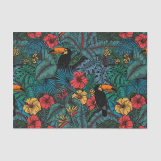 Papier Mousseline Jardin toucan (Recto)